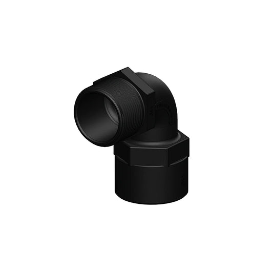 ADAPTER .75" NPS FEMALE .75" NPS MALE 90° BLACK